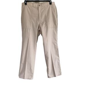 Women’s Khaki Pants High Rise Flat Front Made In USA Waist 37 Inseam 29.5